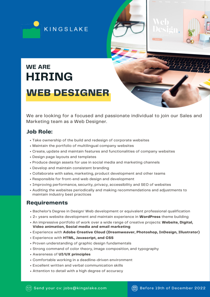 Web Designer vacancy in Sri Lanka
